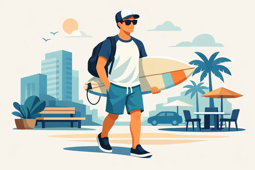 Primer muškog surf outfita za svaki gradski dan